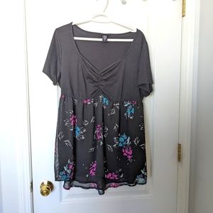 TORRID Baby Doll, Empire Waist, Flowy Blouse/Top Sz 1